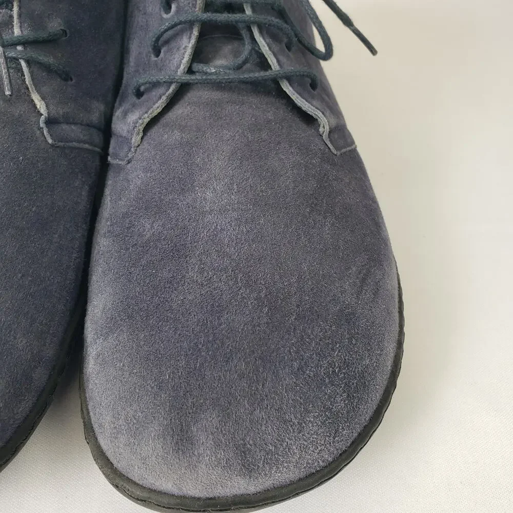 Groundies Milano Urban Barefoot Shoes Boots Size EU 45 US 12 Mens Blue Suede